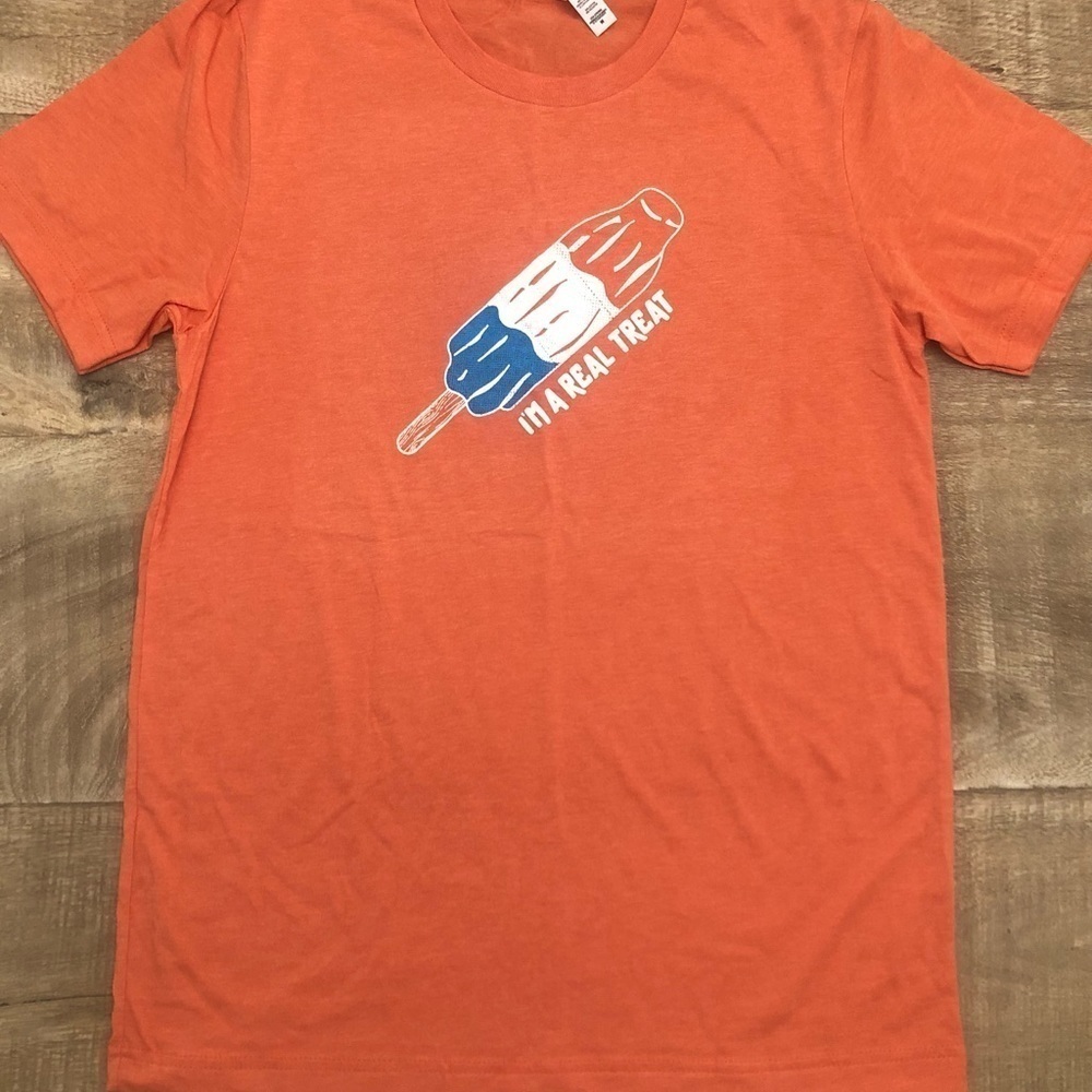 Bella + Canvas | "I'm A Real Treat" Graphic Tee | Size M | Heather Orange - Picture 2 of 16
